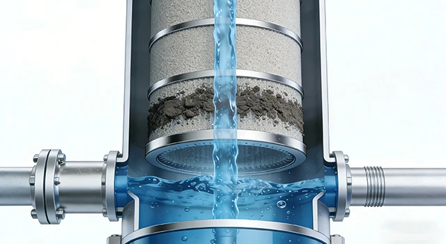 Sintered metal mesh filter cartridge Operating Principle